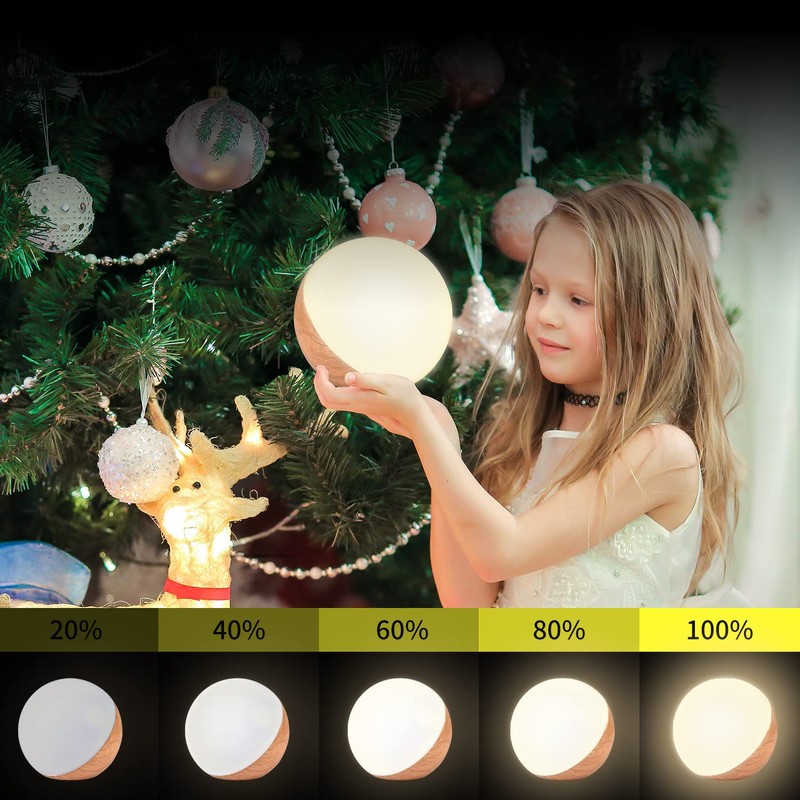 MIAROZ LED Bedside Lamp, Continuously Dimmable Table Lamp RGB Light,