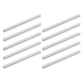 TOP-VIGOR 10Pcs 3mm x 50mm Dowel Pins Shelf Support Pegs, 304 Stainless Steel Cylindrical Shelf Support Pin Fasten Elements Silver Tone