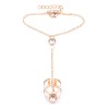 Pulsera Arnés Con Cadenita Y Anillo Cristales Zirconia