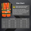 SHORFUNE High Visibility Safety Vest with Pockets, Mic Tab, Reflective