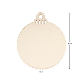 Ideen mit Herz Wooden Tree Decoration Baubles, Blanks Pendants for Painting, Christmas Tree Baubles, Decoration for the Christmas Tree, 9.3 x 7.9 cm, Flat, 1.7 mm Thick, Pack of 50