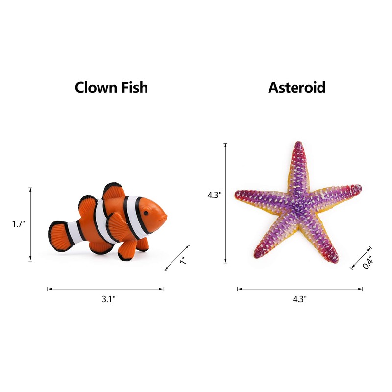 UANDME 8pcs Sea Animal Figures Realistic Ocean Animal Figurines Toy