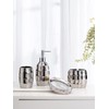 Silver Bathroom Accessory Set, Mosaic Ceramic Bathroom Accessories Set Include