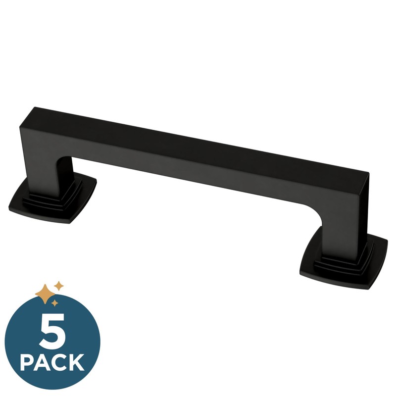 Franklin Brass (1-Pack) – Matte Black Cabinet Handles, 3-3/4 Inch