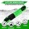 TYT Synthetic Winch Rope Kit - 1/4'' x 50' with
