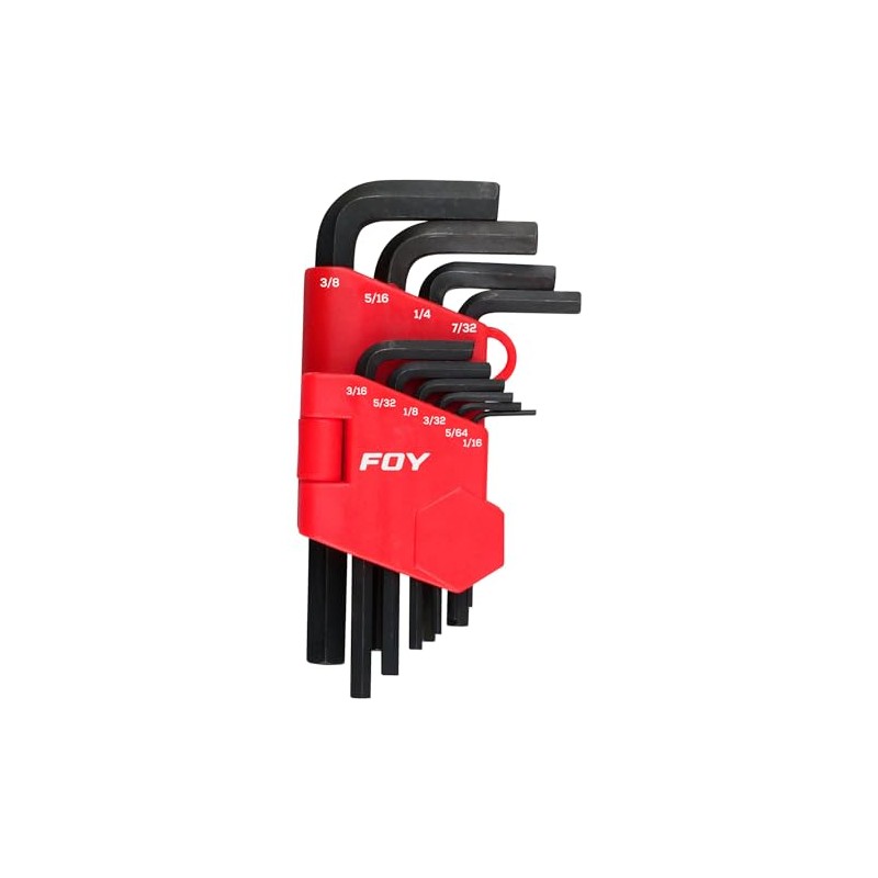 Foy JLL10P Juego de llaves hexagonales tipo "L", en pulgadas,