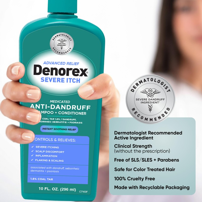 Denorex Advanced Relief Severe Itch AntiDandruff Shampoo & Conditioner, Formulated