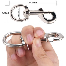 Carabiner Hook with Swivel Bolt Carabiner with Swivel Swivel Carabiner Eye Swivel Hook Bolt Carabiner Rotating Eye Pack of 5