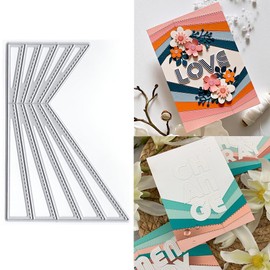 XMZZMX Geometric Border Metal Cutting Dies for Card Making, Paper Embossing Die Cuts Kit Templates Supplies, Photo Frame Album DIY Scrapbooking Stencils Sets