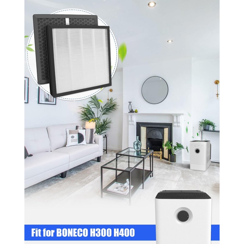 2 PCS AH300 H13 True HEPA Air Filter Fit for
