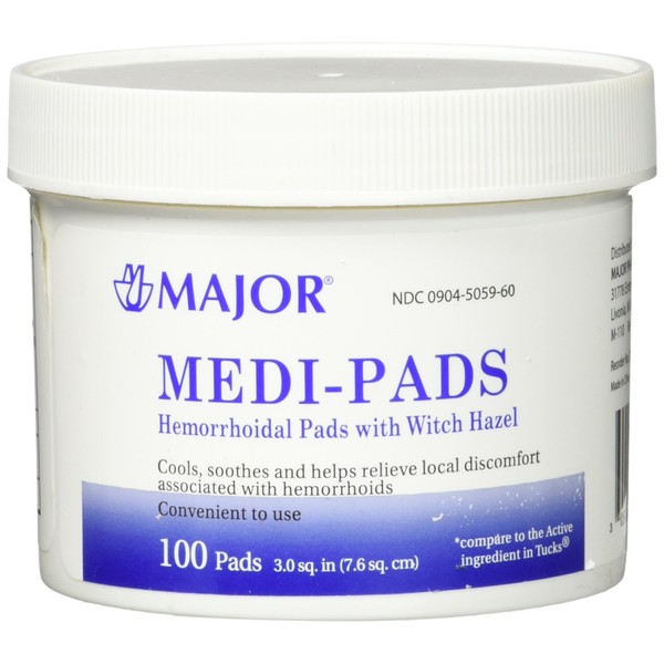 Major Medi-Pads 100 Ct. Jar (Compare to Tucks)