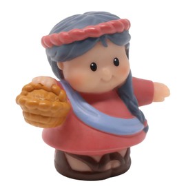 Fisher-Price Replacement Part for Collectible Little People Noah's Ark or Thanksgiving Playset B1266 - Replacement Grandma Noah's Wife Naamah Gray Hair Lady Figure