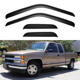 Window Visors Rain Guards for 1988-1999 Chevy/GMC C1500/ C2500/C3500/ K1500/ K2500/ K3500 Extended Cab, Out-Channel Window Vent Wind Deflectors Visors Shades