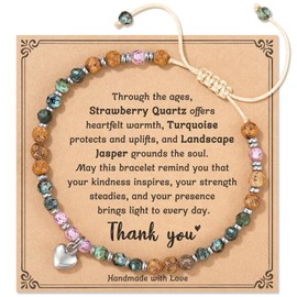 Thank You Gifts for Women Coworkers, Teacher Employee Volunteer Principal Boss Manager Appreciation Gifts for Women, Employee Farewell Leaving Goodbye Going Away Bracelet Jewelry Gift for Friend Woman