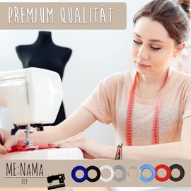 ME:NaMa 100% Cotton Bias Binding Tape - 10m x 18mm (Folded) - High Quality Binding Tape, Cotton Ribbon, Bias Binding - Ideal for DIY Sewing - Made in Belgium, on a Roll (Light Green)