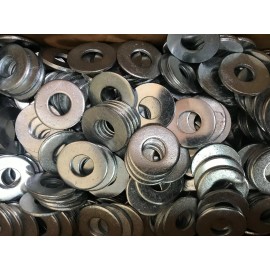 NON SPECIFIC 3/8"  BOLT SIZE SAE STEEL FLAT WASHER ZINC PLATED 13/16" OD X 13/32" ID - 100PC