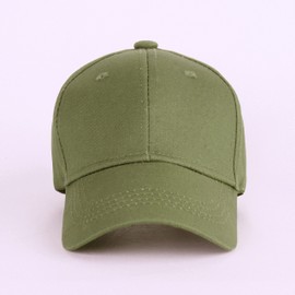 LANGZHEN Cotton Outdoor Toddler Girls Boys Plain Baseball Cap Baby Infant Structured Adjustable Hat for Kids Sun Hat(S-Army Green)