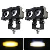 2PCS Motorcycle LED Fog Lights Rust Proof Shockproof Bright Light