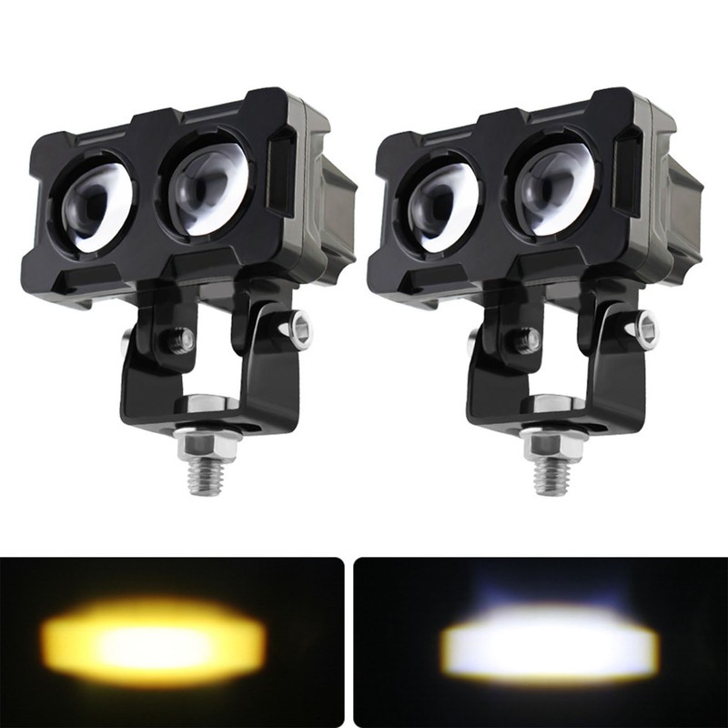 2PCS Motorcycle LED Fog Lights Rust Proof Shockproof Bright Light