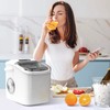 Countertop Portable Ice Maker Machine with Handle, 9 Bullet-Shaped Ice