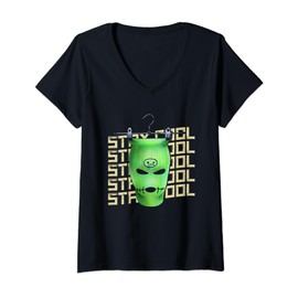 Womens Stay Cool Gangster Mask | Bandit Robber | Balaclava V-Neck T-Shirt