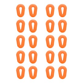 HARFINGTON 10 Pairs Glasses Ear Grip Silicone Hollow Type 14.4mm Eyeglasses Temple Grips Retainer Anti Slip Soft Eyeglass Ear Grips for Eyeglasses Sunglasses Sport Glasses, Orange