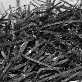 DAQIMALL 7 Oz Crinkle Cut Paper Shred Filler Metallic Gift Boxes Filler Gift Wrapping Gift Filler for Easter Craft Gift Boxes Bags Basket Filler Decoration (glitter black)