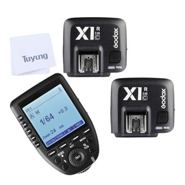 Godox Xpro-C 2.4G X System TTL Wireless Trigger Transmitter with 2X X1R-C Controller Receiver for Camera,E-TTL II Function,Compatible with 600EX-RT/580EXII/580EX/430EXII/V860C Flash