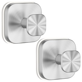 BKV Suction Cup Hooks for Shower,Heavy Duty Shower Hooks for Bathroom Wall,Glass Windows,Smooth Doors to Hang Towels,Robes,Coat,Reusable Suction Cup Wreath Hanger for Christmas Wreaths-Silver(2 Pack)