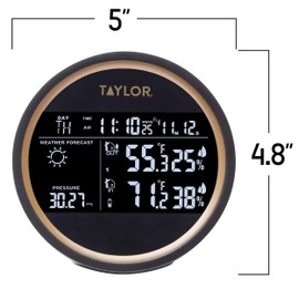 Taylor 5282011 Digital Weather Forecaster, Black
