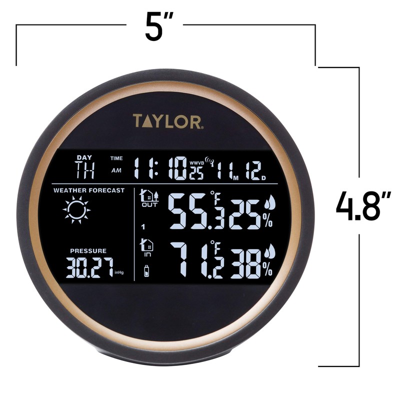Taylor 5282011 Digital Weather Forecaster, Black