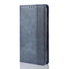 SEAHAI Leather Folio Case for HMD Fusion, Premium PU Wallet Cover with Credit Card Pocket/Cash Slots/Support Kickstand, Flip Magnetic Automatic Adsorption Shell - Blue