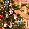15-Piece Flat MDF Snowman Christmas Ornaments for Tree Decorating –