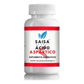 Ácido Aspártico | 100 Cápsulas | Saisa Herbal | Suplemento Alimenticio | Calidad Premium | Energía, Vitalidad y Apoyo Muscular