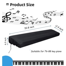 88 Keys Piano Keyboard Dust Cover, Water Proof, Stretchy Digital Electronic Piano Keyboard Covers, Premium Surface Protect Your Music Piano Essential Accessories