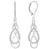 YL Teardrop Dangle Earrings 925 Sterling Silver Drop Earrings Interlocked