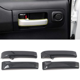 ITrims Inner Car Door Handle Cover Trim for Toyota Tundra Crewmax, Double Cab 2014-2021 Car Accessories Decoration 4PCS ABS Carbon Fiber