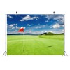 CORFOTO 7x5ft Fabric Golf Course Backdrop Photography Golf Flag Green