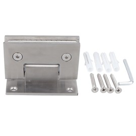 Door Hinges Shower Double Open Stainless Steel 90 Degree Door Hinges for Bathroom Cabinet Showcase