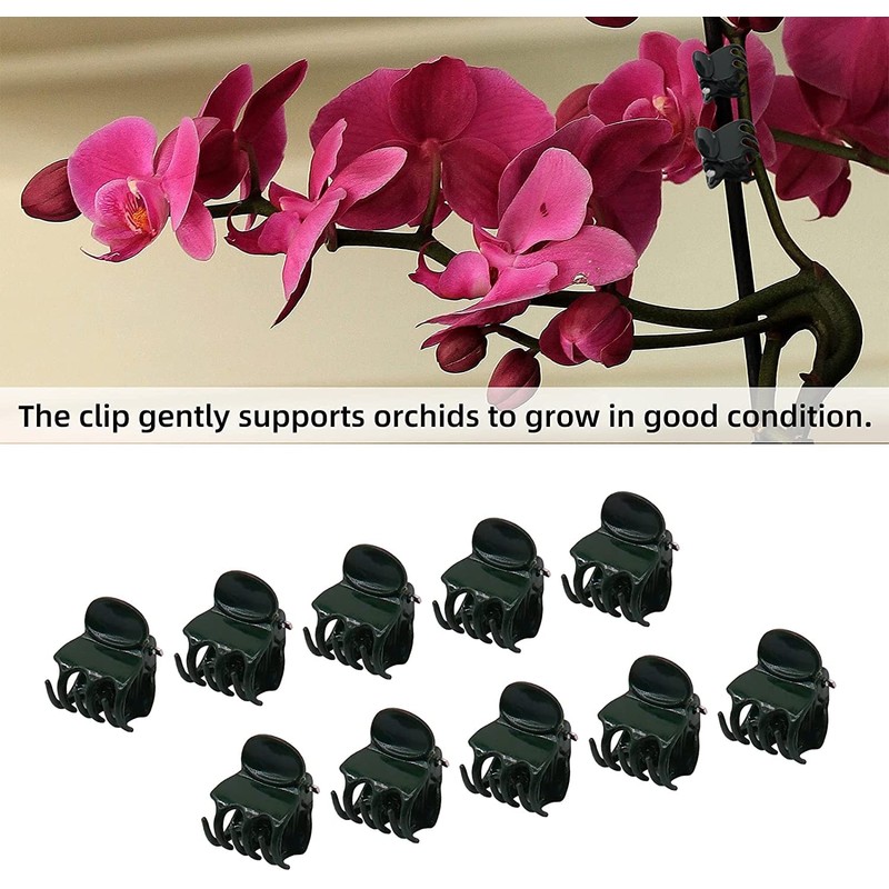 Plant Clips,100pcs Orchid Clips Plastic Plant Climbing Wall Fixture Clips,