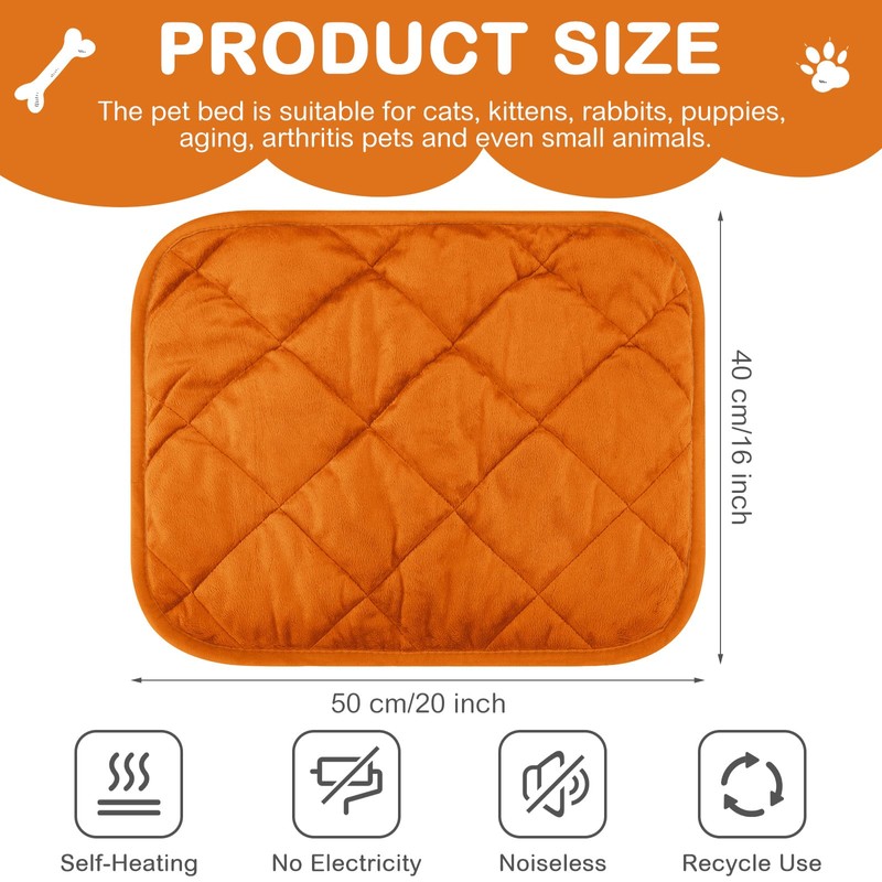 Clysee 4 Pack Self Heating Cat Pad Self Warming Dog