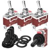 Kiligen Marine Toggle Switch 12VDC 20A Waterproof Toggle Switch 110V