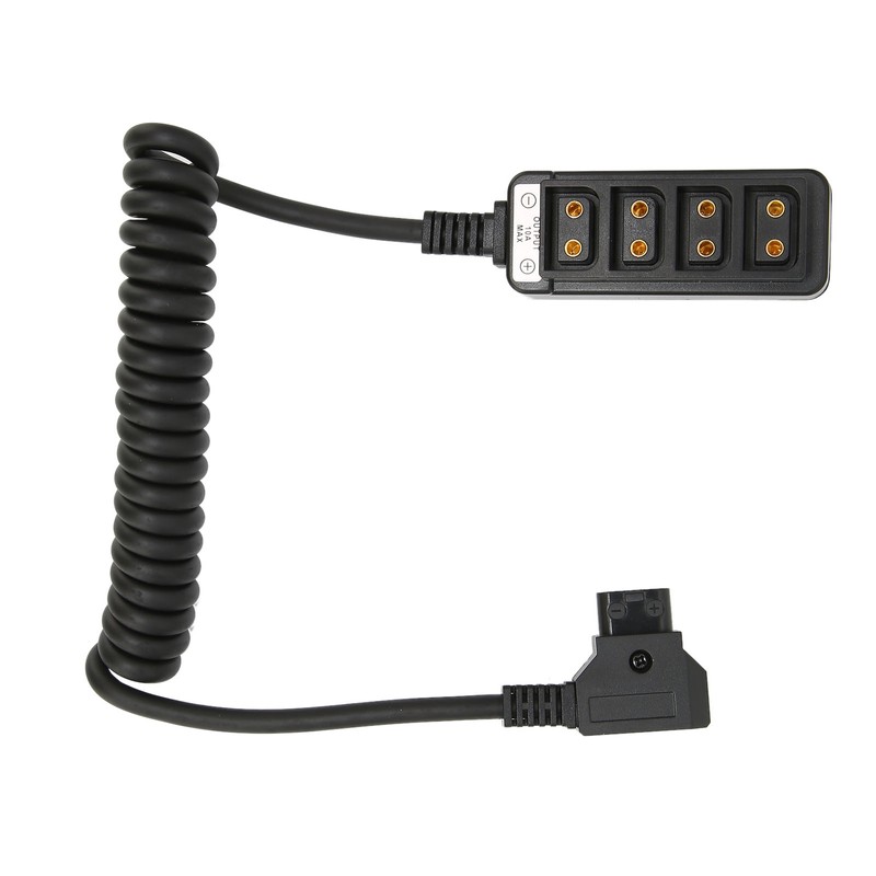 D Tap Male to 4 Port Dtap Female Splitter Power