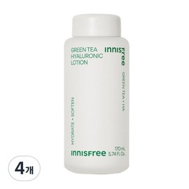 Innisfree New Green Tea Hyaluronic Acid High Moisture Lotion, 170ml, 4 pieces / 이니스프리 New 그린티 히알루론산 고수분 로션, 170ml, 4개