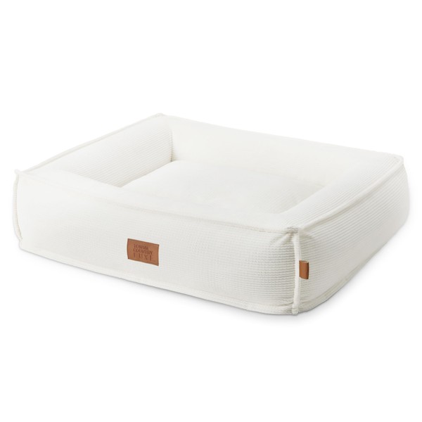 TOWN & COUNTRY LUXE CuddleTown Cozy Bolster Pet Bed, Ribbed