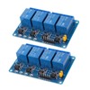 2PCS 4 Channel Relay Module Optocoupler Isolation ABS Solid State
