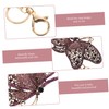 Healeved Butterflies Rhinestone Key Chain Charming Bag Key Ring Pendant