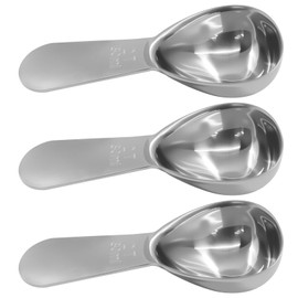 SOVNSG 3 Pieces Stainless Steel Coffee Scoop, Short Handle Coffee Spoons Tablespoon Measure Spoon, Graduated Measuring Spoon for Coffee, Loose Tea, Sugar, Flour(30ml)