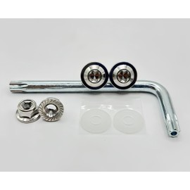 Kuroobaa Motorcycle License Plate Bolts Titanium Anti-theft Screws with Hex Lock Nuts M6 Set of 2 (Silver)