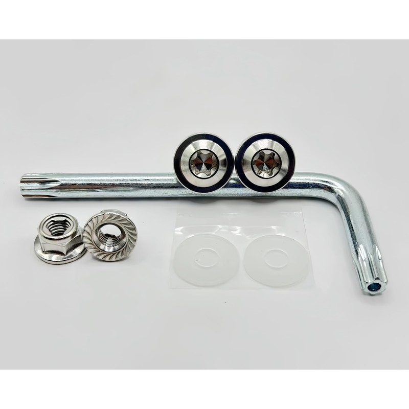 Kuroobaa Motorcycle License Plate Bolts Titanium Anti-theft Screws with Hex